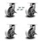 Service Caster 8 Inch Heavy Duty Semi Steel Cast Iron Caster Set with Brake and Swivel Lock SCC-KP92S830-SSR-SLB-BSL-4 - alternate 1